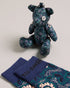 <P>Graphic Floral Sock &Amp; Teddy Gift Set</P>